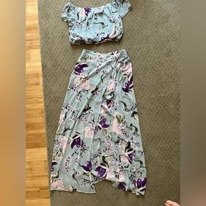 Windsor cropped top and maxi skirt set (M and S)